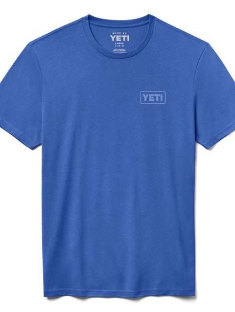 YETI Built For The Wild Short Sleeve T-Shirt Cobalt New Arrival