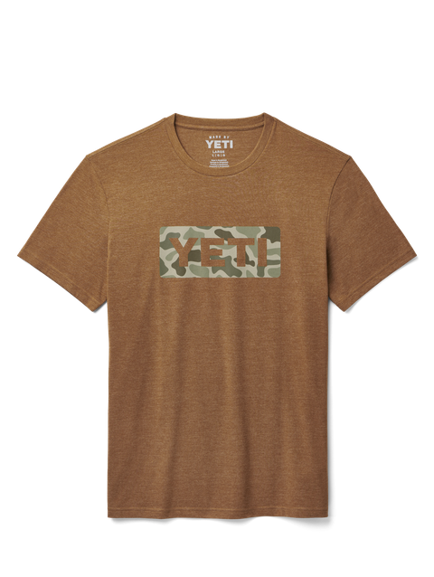 YETI Camo Logo Badge Short Sleeve T-Shirt  Tobacco Free shipping