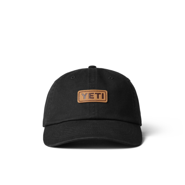 YETI Leather Logo Badge Hat Black High Quality