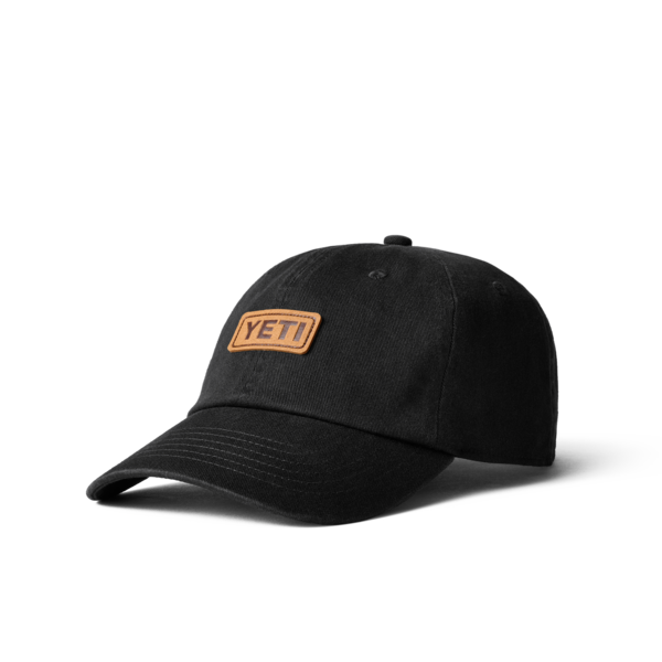 YETI Leather Logo Badge Hat Black High Quality